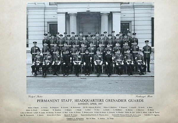 permanent staff headquarters london april 1957
