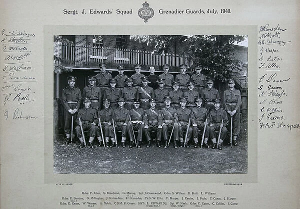 sgt j edwards squad july 1940 allen boardman
