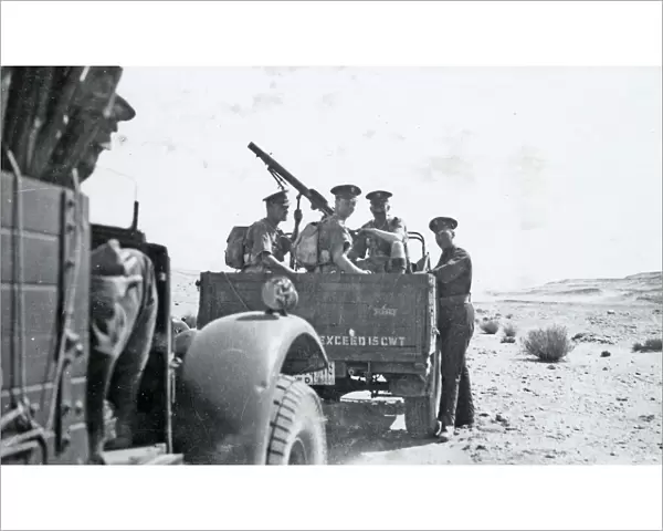 anti-aircraft section trucks desert