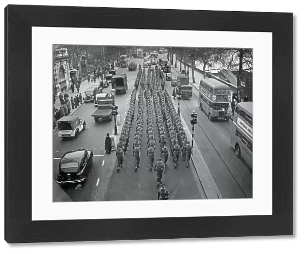 march victoria embankment 1950s period traffic