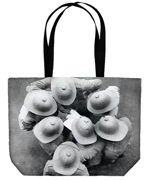 pith helmets from above