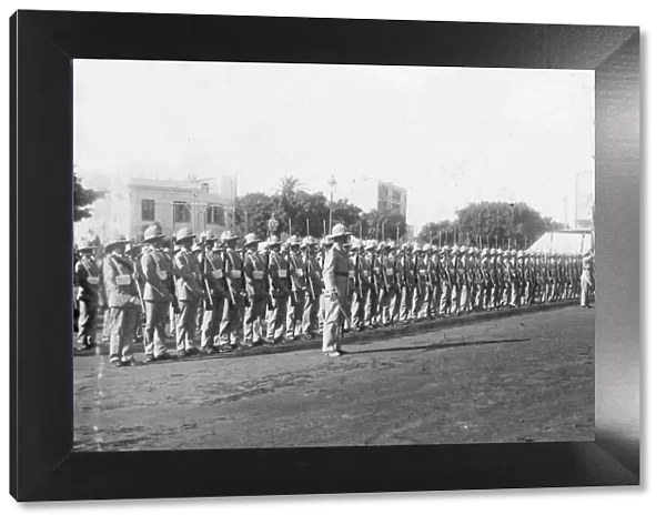 guard of honour on the high commissioner sir miles wedderburn lampson