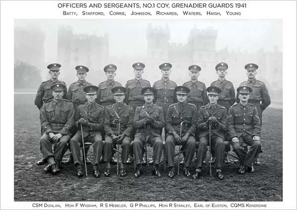 officers and sergeants no. 1 coy 1941 batty stafford