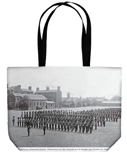 1906 chelsea barracks presentation of new colours by king edward vii