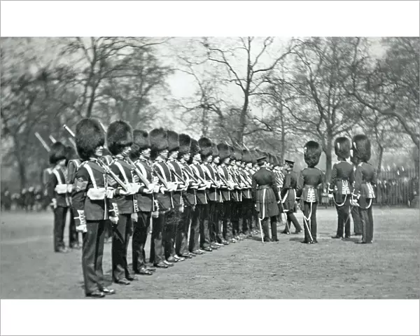 Inspection, Wellington Barracks 1908 Grenadiers1245