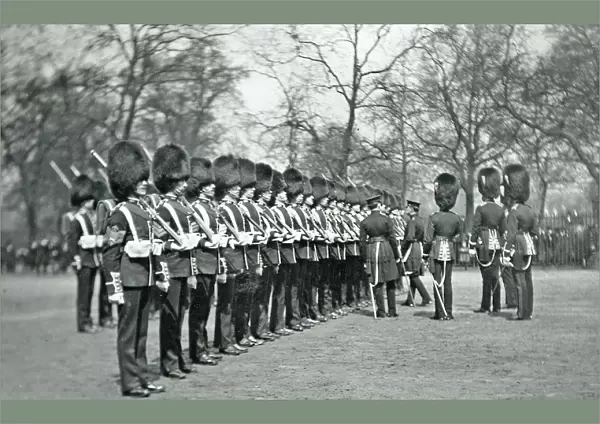 Inspection, Wellington Barracks 1908 Grenadiers1245