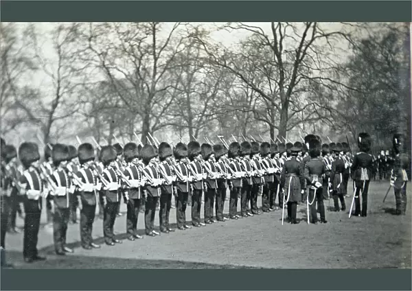 Inspection, Wellington Barracks 1908 Grenadiers1248