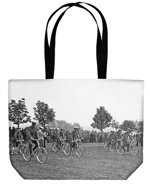 battalion sports july 1909 slow bicycle race