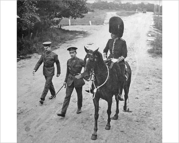 1st Batt. Officers entering Pirbright Camp 1910