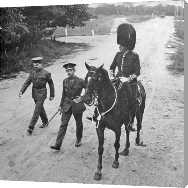 1st Batt. Officers entering Pirbright Camp 1910