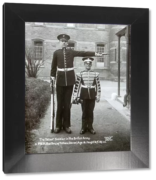 tallest solidier in british army pte h barter