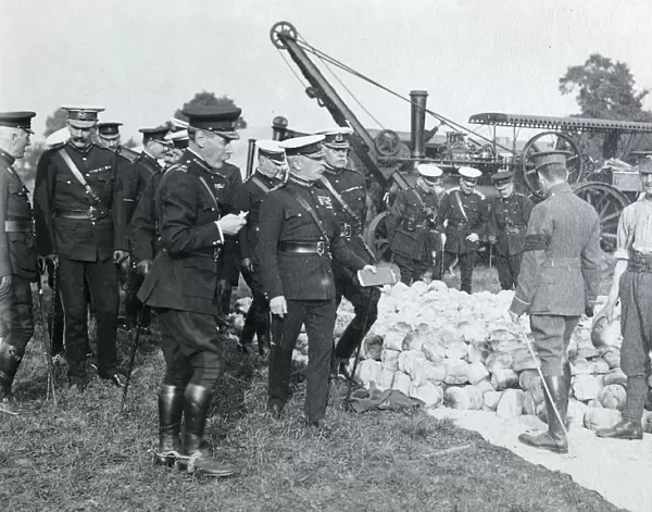 1910 bisley gen sir j french inspecting supply camp