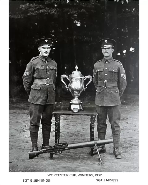 worcester cup winners 1932 sgt g jennings sgt j miness