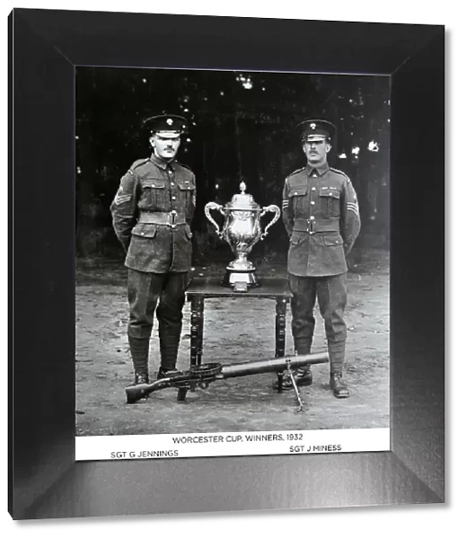 worcester cup winners 1932 sgt g jennings sgt j miness