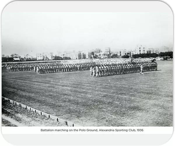 battalion marching on the polo ground alexandria sporting club