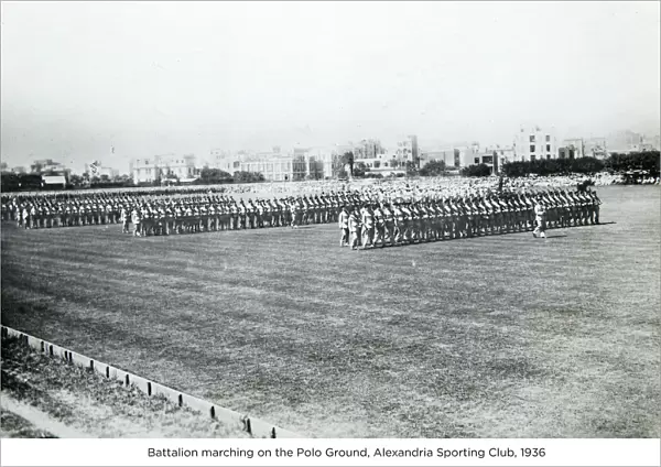 battalion marching on the polo ground alexandria sporting club