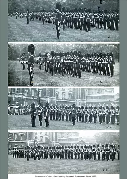 presentation of new colours by king george vi