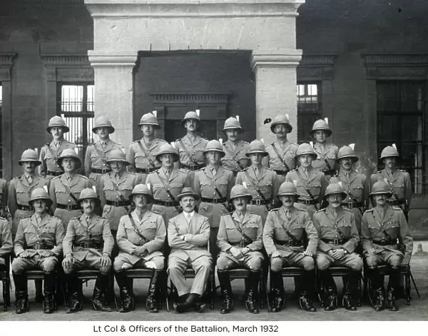 lt col & officers of the battalion march 1932