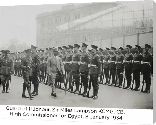 guard of hjonour sir miles lampson kcmg cb high commissioner for egypt