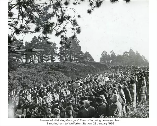 funeral of h m king george v the coffin being conveyed from sandringham to wolferton