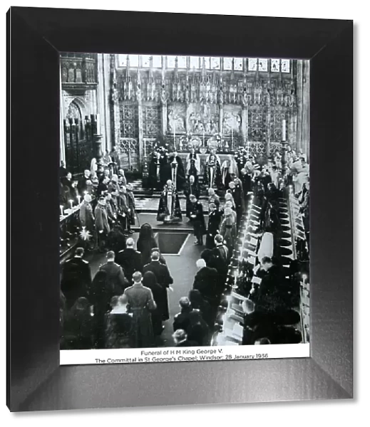 funeral of h m king george v the committal in st georges chapel