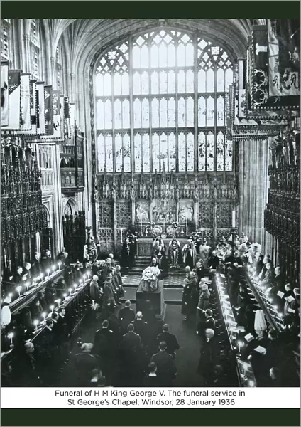 funeral of h m king george v the funeral service in st georges chapel