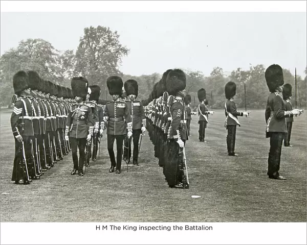 h m the king inspecting the battalion