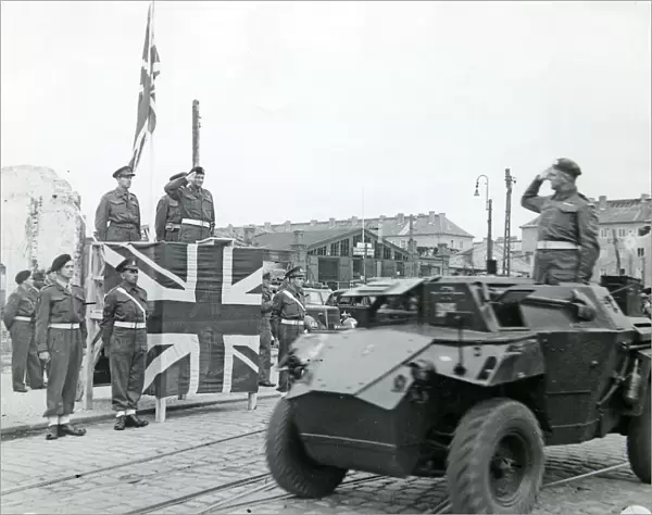 berlin entry of armoured division scout car 1st battalion