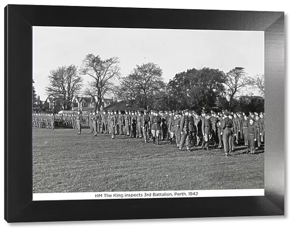 hm the king inspects 3rd battalion perth 1942