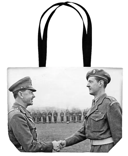 field marshall alexander presents maj p sidney with the ribbon of the victoria cross