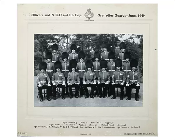 officers and ncos 13th company june 1949 l  /  cpls