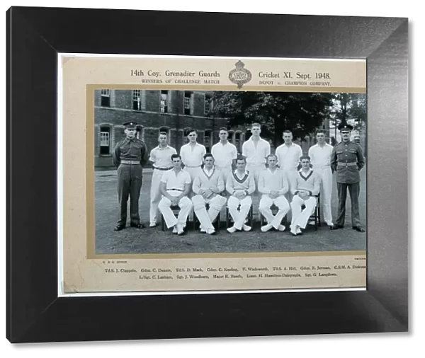 14th coy cricket xi 1948 td. s. claypole gdsn. c. dennis