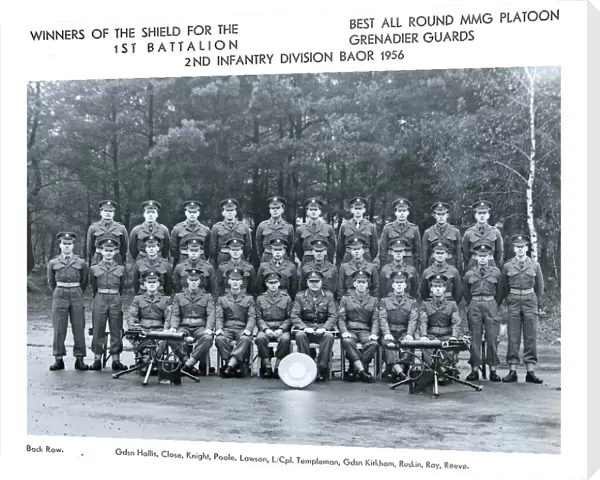 1956 winners of shield for best all-round mmg platoon