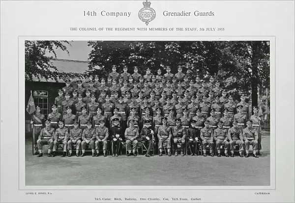 14th Company Colonel with Staff 5 July 1955 Carter