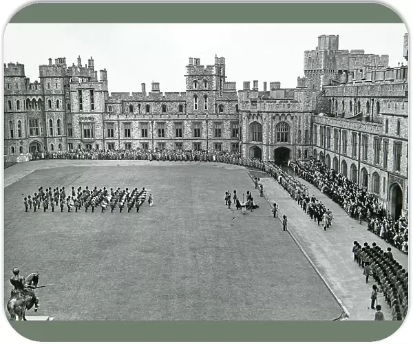 hm the queens final inspection of the regiment as colonel
