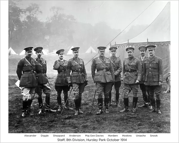 staff 8th division hursley park october 1914