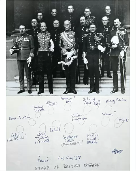 british embasy staff paris 1 june 1937 rowe-dullin