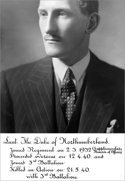 lt the duke of northumberland