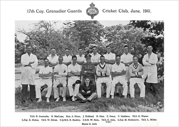 17th company cricket club june 1941 anscombe