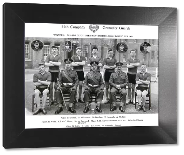 1955 14th company winners guards depot inter-company british legion boxing cup