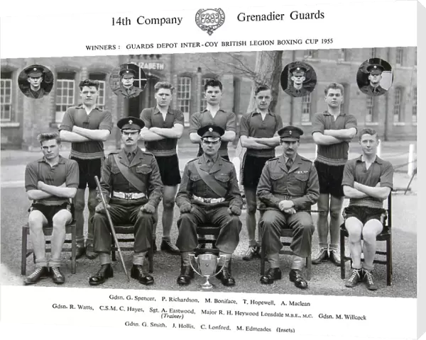 1955 14th company winners guards depot inter-company british legion boxing cup