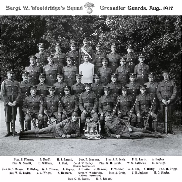 sgt w wooldridges squad august 1917