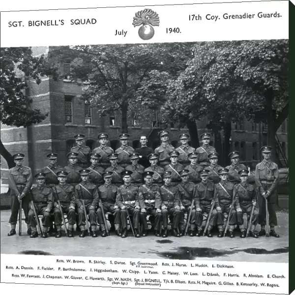 sgt bignells squad july 1940 brown shirley