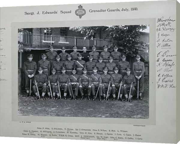 sgt j edwards squad july 1940 allen boardman