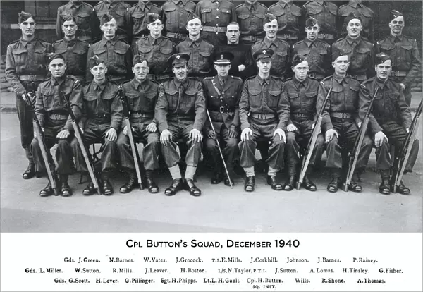cpl buttons squad december 1940 green