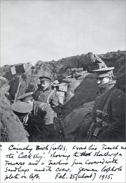 front line trench cock shy february 1915