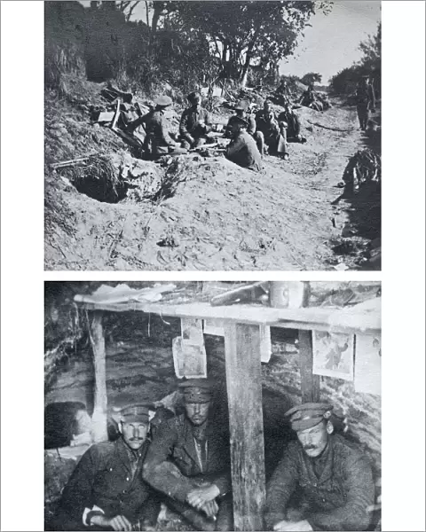front line chavonne september-october 1914 men playing cards
