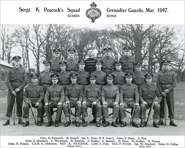 sgt k peacocks squad march 1947 petherick