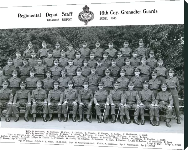 regimental depot staff 16 company june 1945 dickinson