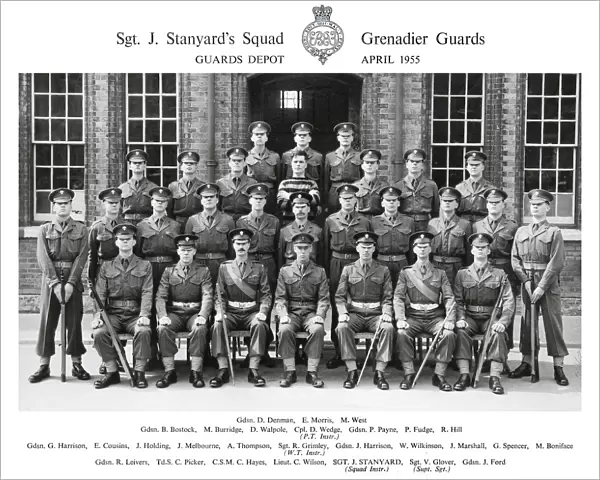 sgt j stanyards squad april 1955 denman